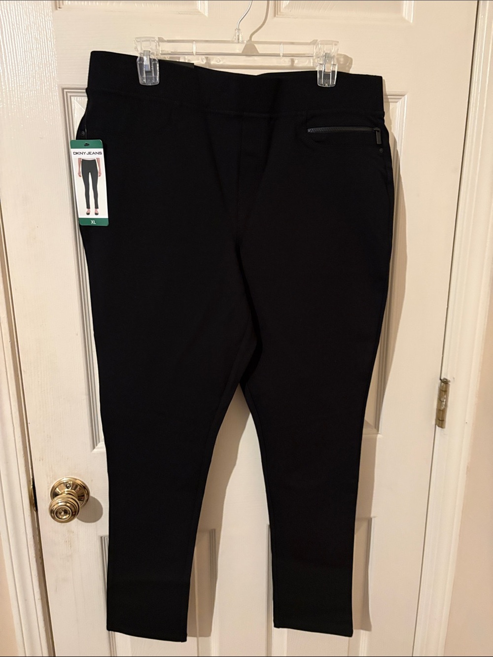 Dkny Black Girls' Stretch Leggings with Zip Pocket